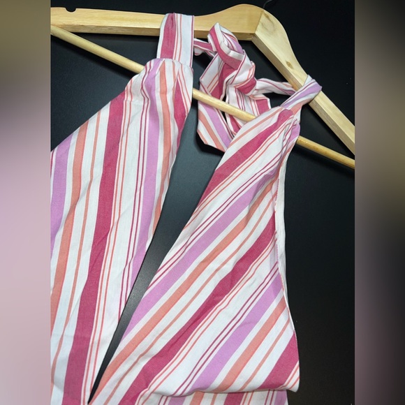 Loft Striped Crossover Halter Top Size Large EUC - Picture 6 of 13